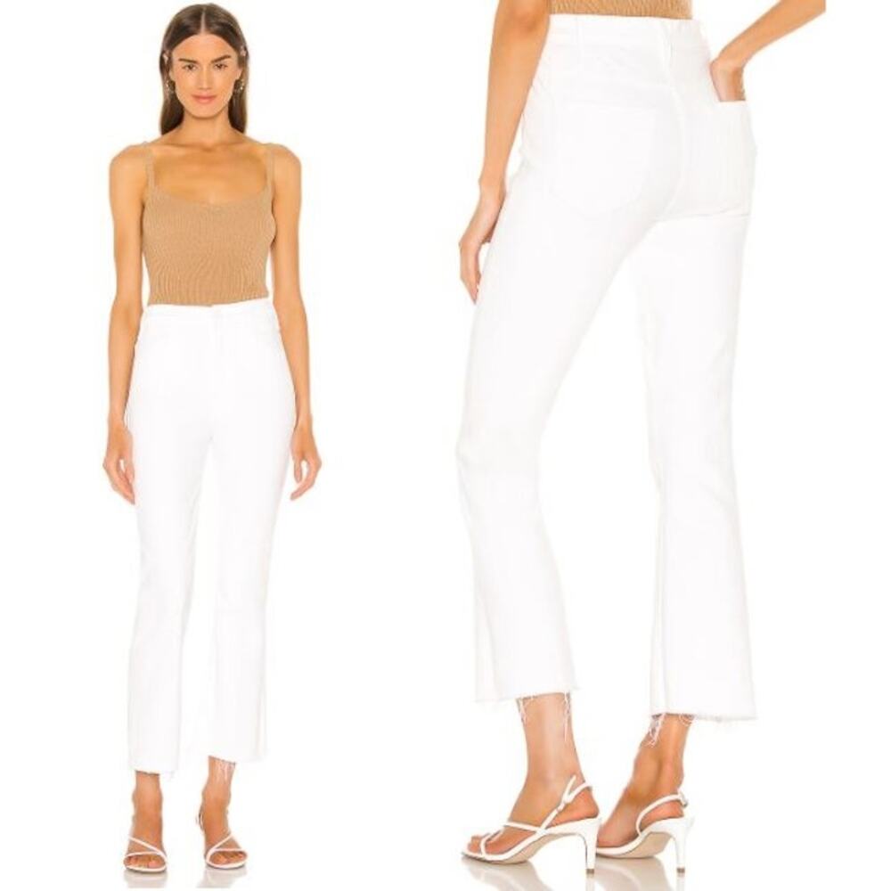 NEW MOTHER The Hustler Ankle Fray Jeans Fairest Of Them All Flared Leg Size 33